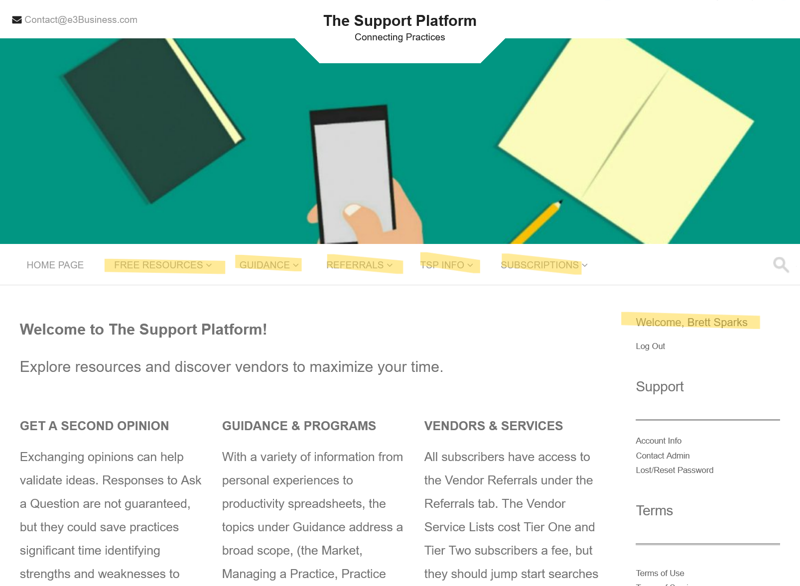 Walk Through - The Support Platform